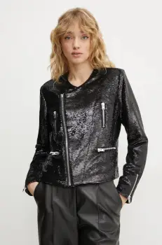 IRO geaca femei, culoarea negru, de tranzitie, WM07LUZIA imagine