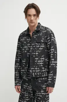 IRO geaca jeans barbati, culoarea negru, de tranzitie imagine