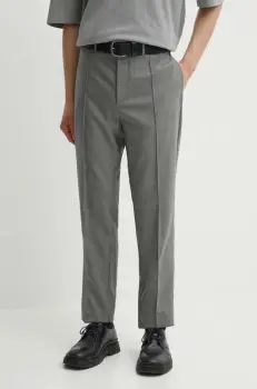 IRO pantaloni de lana culoarea gri, mulata imagine