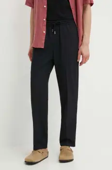 IRO pantaloni de lana culoarea negru, drept imagine