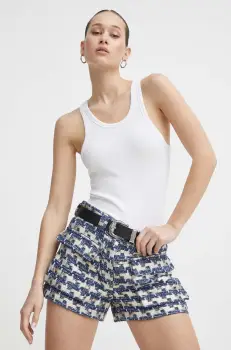 IRO pantaloni scurti din lana modelator, medium waist imagine