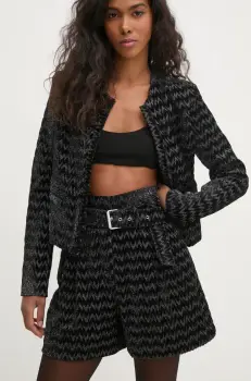 IRO pantaloni scurti femei, culoarea gri, modelator, high waist, WM30LORELI imagine