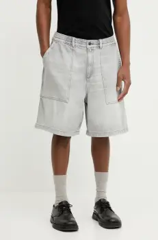 IRO pantaloni scurti jeans barbati, culoarea gri, MP30ARRYA imagine