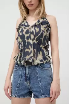 IRO pantaloni scurti jeans femei, neted, high waist imagine