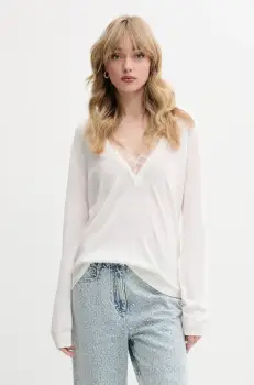 IRO pulover de lana culoarea negru, light imagine