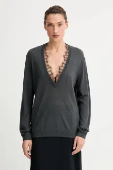 IRO pulover din amestec de lana culoarea gri, light, WP12HABY imagine