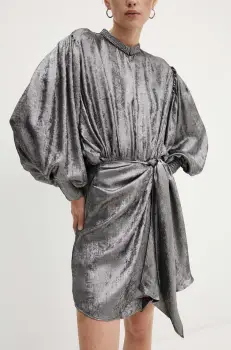 IRO rochie culoarea argintiu, mini, evazati, WP33CLARIBEL imagine