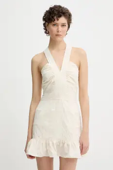 IRO rochie culoarea bej, mini, evazati, WM33HORIA imagine