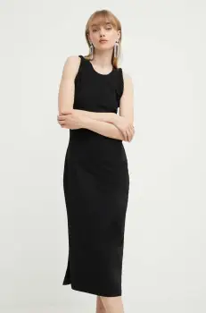 IRO rochie culoarea negru, maxi, mulata imagine