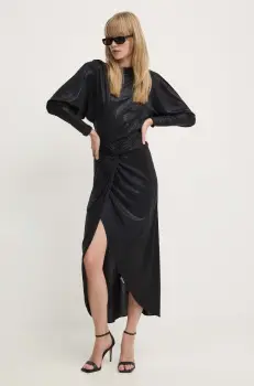 IRO rochie culoarea negru, maxi, mulata, WP33OCEANNA imagine