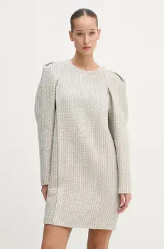 IRO rochie din amestec de lana culoarea alb, mini, drept, WM33JULIETTE imagine