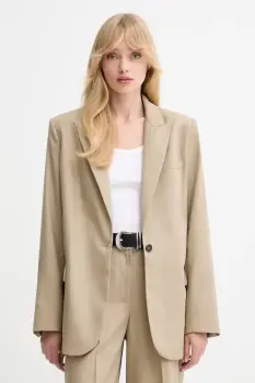 IRO sacou din lana culoarea verde, un singur rand de nasturi, uni, WP07SANNIE imagine