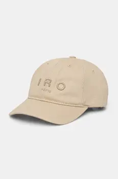 IRO sapca de baseball din bumbac culoarea bej, cu imprimeu, WP90GREBSFT imagine