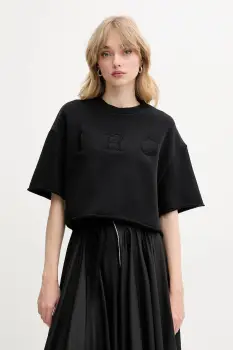 IRO tricou din bumbac culoarea negru, WF14OLINDA imagine