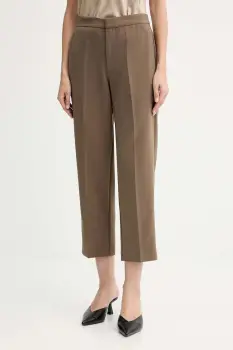 ISABELLE BLANCHE pantaloni culoarea verde, drept, high waist, IS25FW-P050-T001 imagine