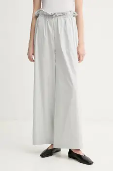 Isabelle Blanche pantaloni paperbag pentru femei, cu bumbac imagine