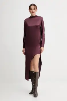 ISABELLE BLANCHE rochie culoarea bordo, mini, drept, IS25FW-A064-T008 imagine