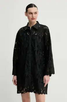 ISABELLE BLANCHE rochie din bumbac culoarea negru, mini, evazati, IS25SS-A170-T020 imagine