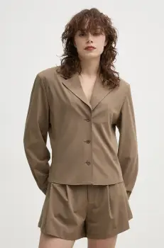 ISABELLE BLANCHE sacou culoarea bej, un singur rand de nasturi, neted, IS25SS-J002-T003 imagine