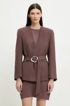 ISABELLE BLANCHE sacou culoarea maro, un singur rand de nasturi, uni, IS25SS-J040-T008 imagine