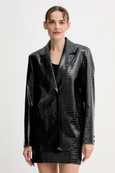 ISABELLE BLANCHE sacou culoarea negru, un singur rand de nasturi, uni, IS25FW-J029-T006 imagine