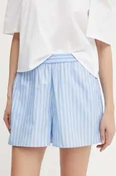 Ivy Oak pantaloni scurti din bumbac PIPER ANN cu imprimeu, high waist, IO115206 imagine