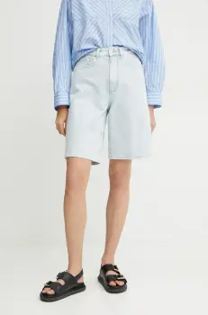 Ivy Oak pantaloni scurti jeans PIRI femei, uni, high waist, IO115209 imagine