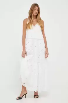 Ivy Oak rochie culoarea alb, maxi, oversize imagine