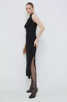 Ivy Oak rochie culoarea negru, midi, evazati imagine