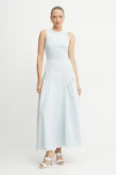 Ivy Oak rochie jeans MARCA ANN maxi, evazati, IO117661 imagine