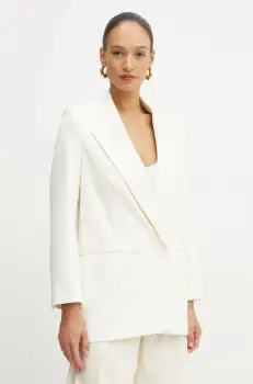 Ivy Oak sacou culoarea bej, cu doua randuri de nasturi, neted, IO1100X9048 imagine