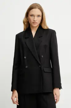 Ivy Oak sacou de in JASEMINA ROSE culoarea negru, cu doua randuri de nasturi, uni, IO119125 imagine