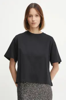 Ivy Oak tricou din bumbac femei, culoarea negru, IO1100X2322 imagine