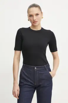 Ivy Oak tricou din bumbac femei, culoarea negru, IO1100X2351 imagine