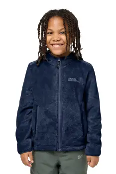 Jack Wolfskin bluza copii culoarea verde, cu gluga, uni, 1608672 imagine