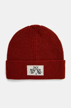 Jack Wolfskin caciula culoarea maro, din tricot gros, A61610 imagine