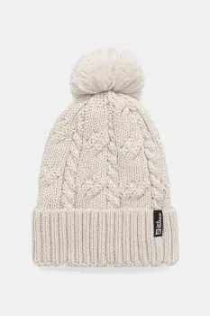 Jack Wolfskin caciula Pompom culoarea bleumarin, de lana, 1905092 imagine