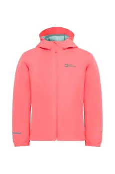 Jack Wolfskin geaca de ploaie copii FLAZE culoarea roz imagine