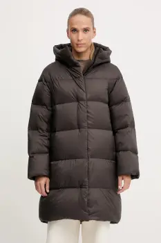 Jack Wolfskin geaca de puf ICY HILL culoarea maro, de iarna, oversize, A65093 imagine