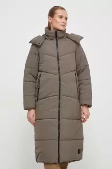 Jack Wolfskin geaca femei, culoarea gri, de iarna imagine