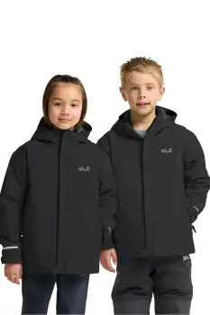 Jack Wolfskin geaca FLOWLINE SKI JKT KIDS culoarea negru, A65317 imagine