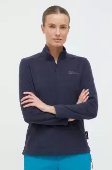 Jack Wolfskin hanorac Taunus culoarea albastru marin, neted imagine