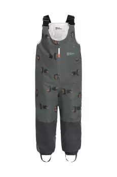 Jack Wolfskin pantaloni pentru sporturi de iarna pentru copii GLEEL 2L INS PRINT BIB culoarea gri imagine