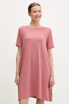 Jack Wolfskin rochie sport Travel culoarea portocaliu, mini, oversize imagine