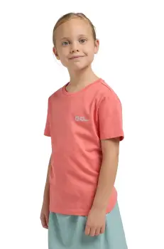 Jack Wolfskin tricou de bumbac pentru copii ESSENTIAL COTTON T K culoarea roz, neted, A64184 imagine