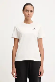 Jack Wolfskin tricou din bumbac CADENA culoarea bej, A65080 imagine