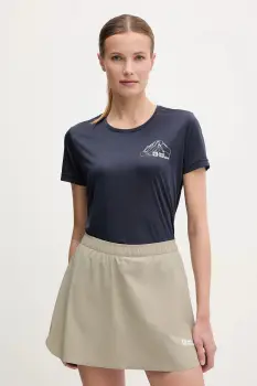 Jack Wolfskin tricou sport A62120 COMPRESSION CUBE 8 culoarea bleumarin, A63270 imagine