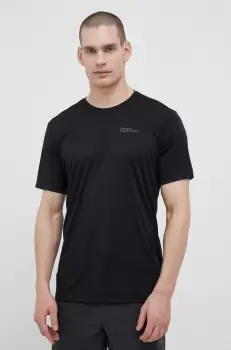 Jack Wolfskin tricou sport Tech culoarea negru, neted imagine