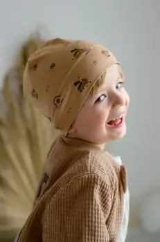 Jamiks caciula bebe JASON culoarea maro, din tesatura neteda, JWH054 imagine