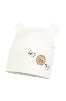 Jamiks caciula bebe PETRU culoarea bej, din tesatura neteda, JWH081 imagine